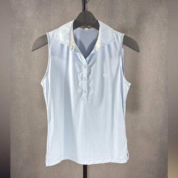 Fairway & Greene Sleeveless Charlotte Jersey Golf Polo - Picture 2 of 7